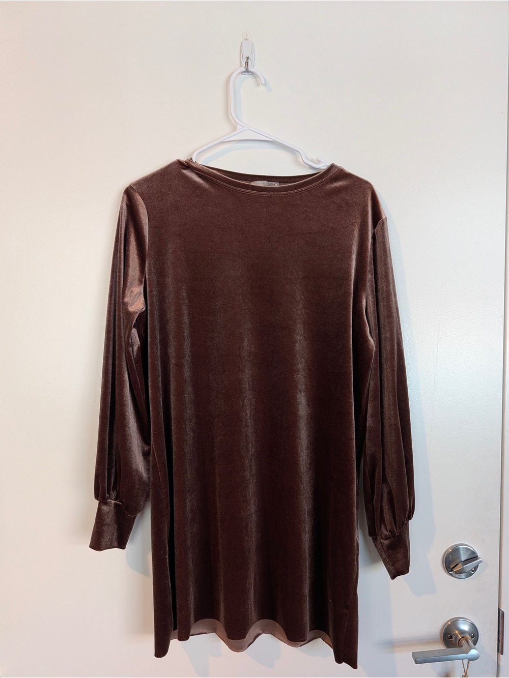 Zara Velvet Long Sleeve Dress